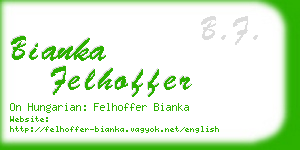 bianka felhoffer business card